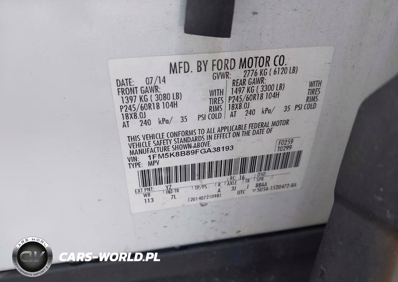 2015 Ford Explorer VIN:1FM5K8B89FGA38193 - 9