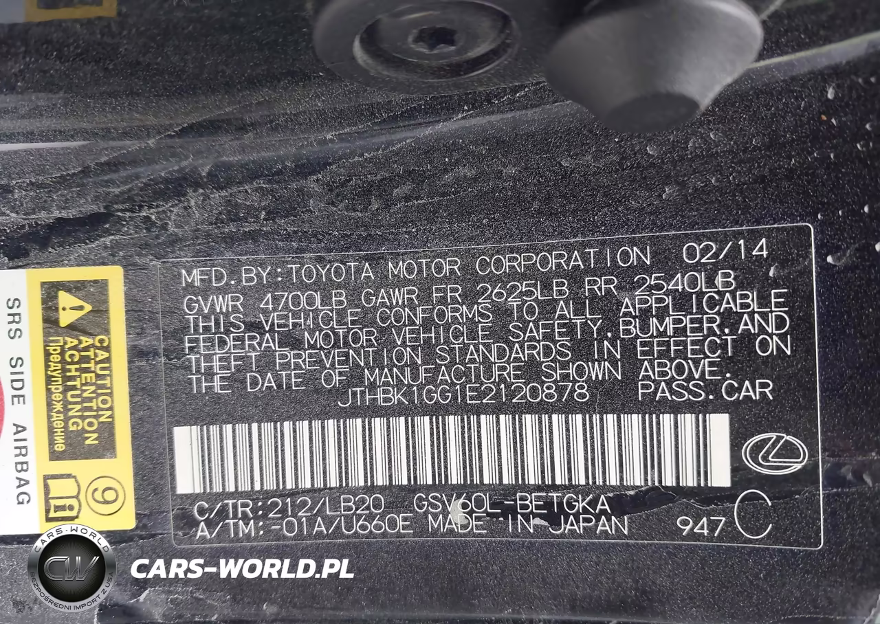 2014 Lexus Es 350 VIN:JTHBK1GG1E2120878 - 9