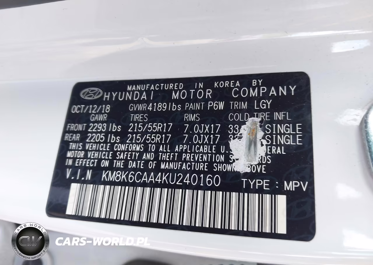 2019 Hyundai Kona Sel VIN:KM8K6CAA4KU240160 - 9