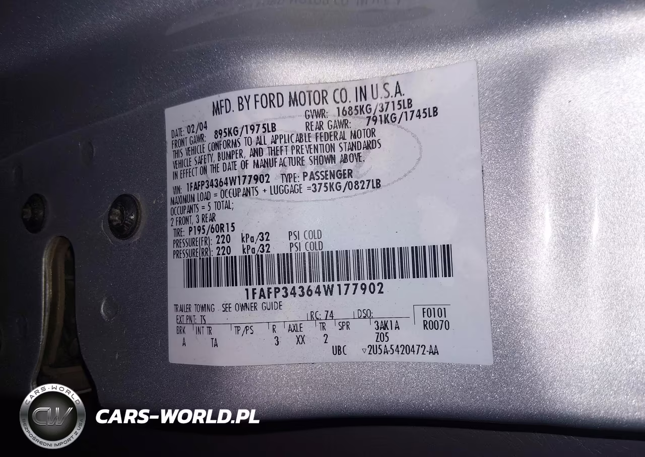 2004 Ford Focus Se VIN:1FAFP34364W177902 - 9