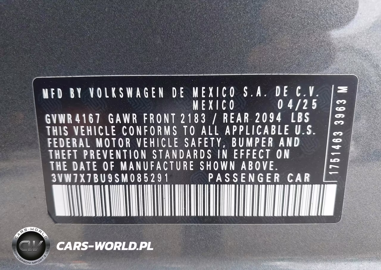 2025 Volkswagen Jetta 1.5T Se VIN:3VW7X7BU9SM085291 - 9