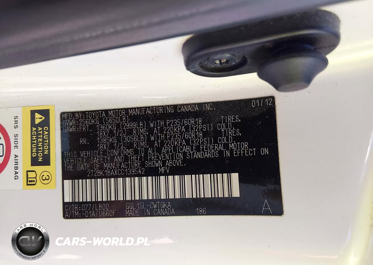 2012 Lexus Rx 350 VIN:2T2BK1BAXCC139542 - 9