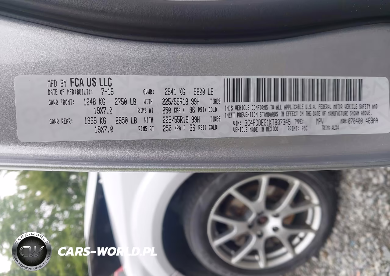 2019 Dodge Journey Gt Awd VIN:3C4PDDEG1KT837345 - 9