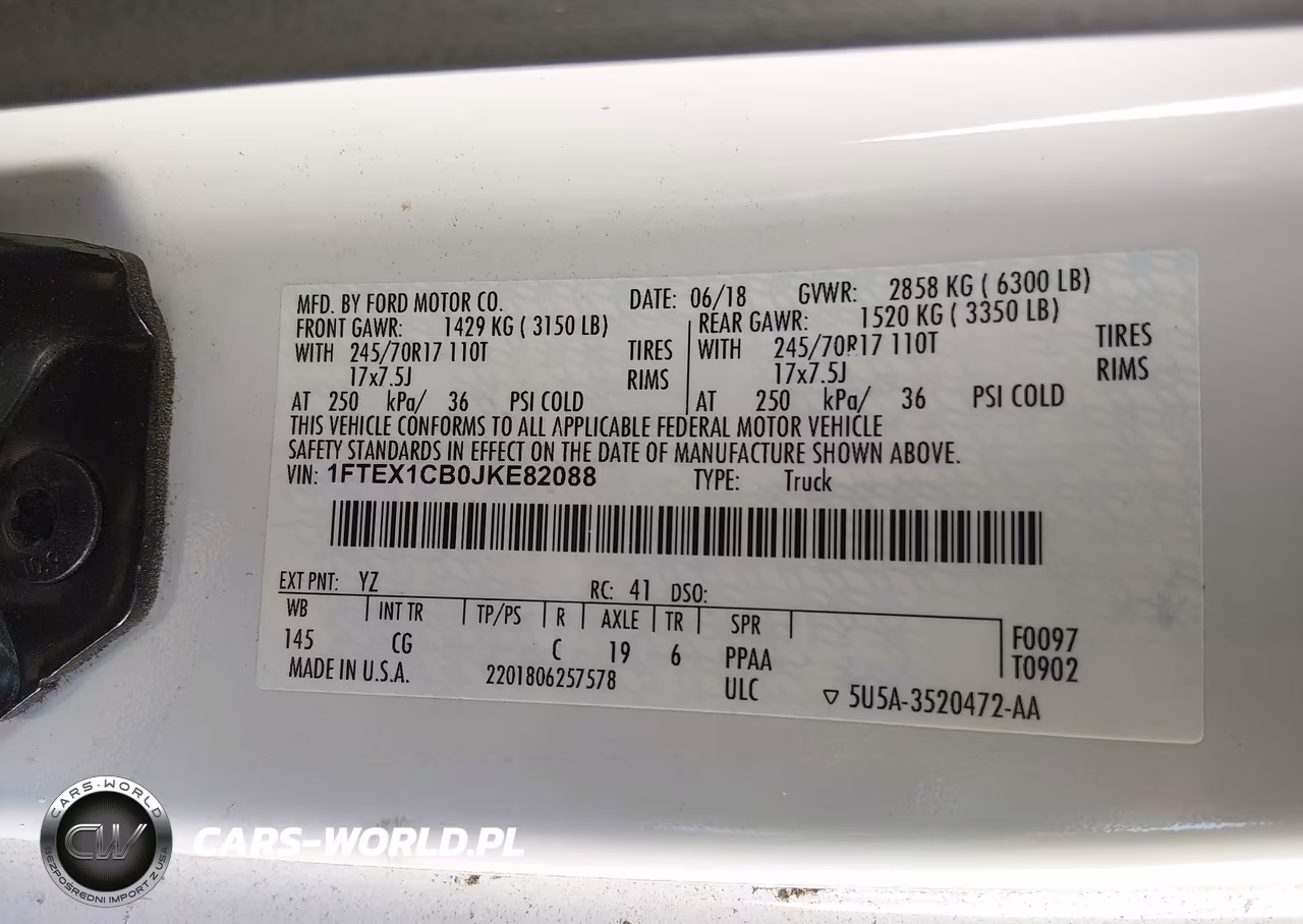 2018 Ford F-150 Xl-Xlt VIN:1FTEX1CB0JKE82088 - 9