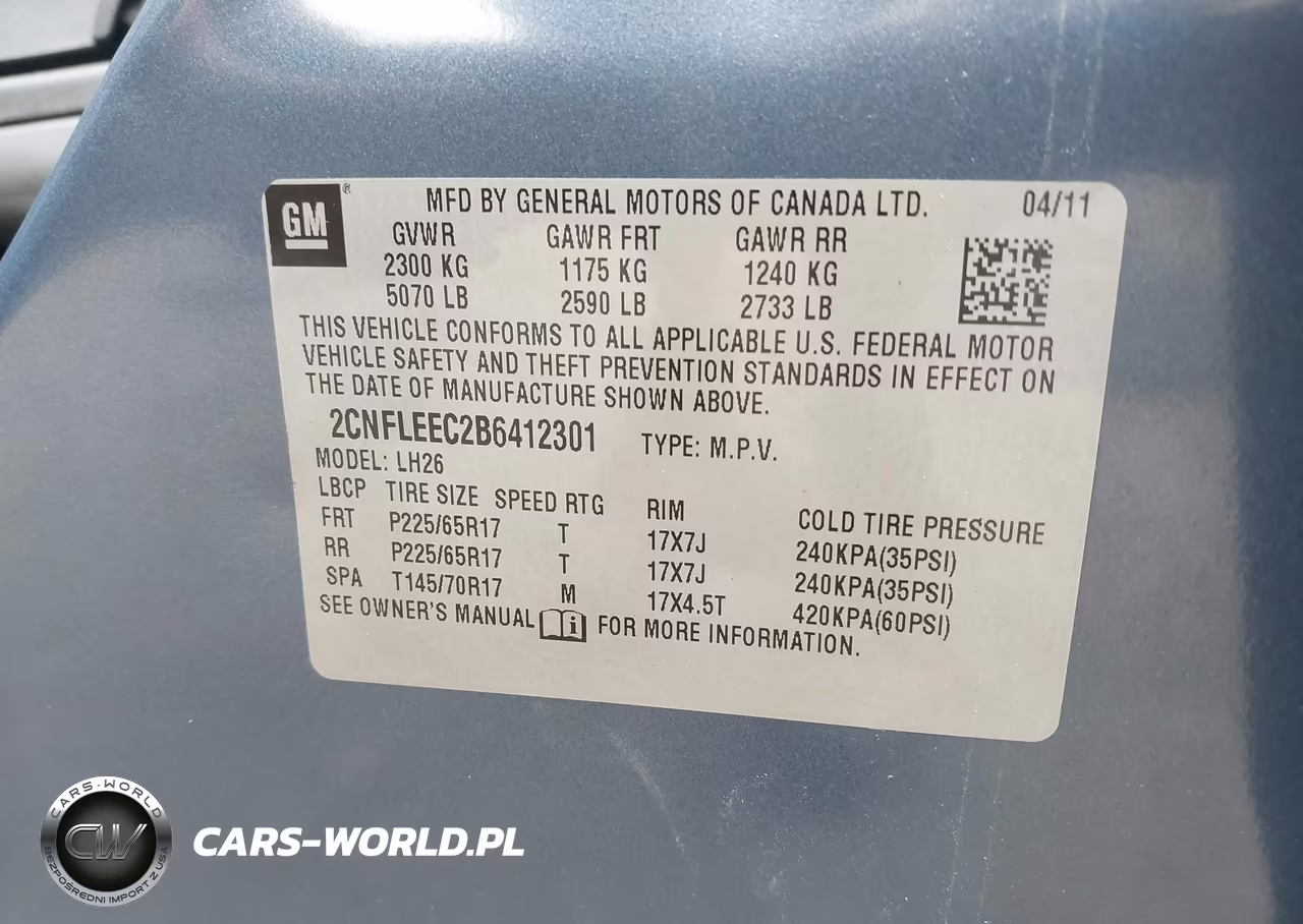 2011 Chevrolet Equinox 1Lt VIN:2CNFLEEC2B6412301 - 9