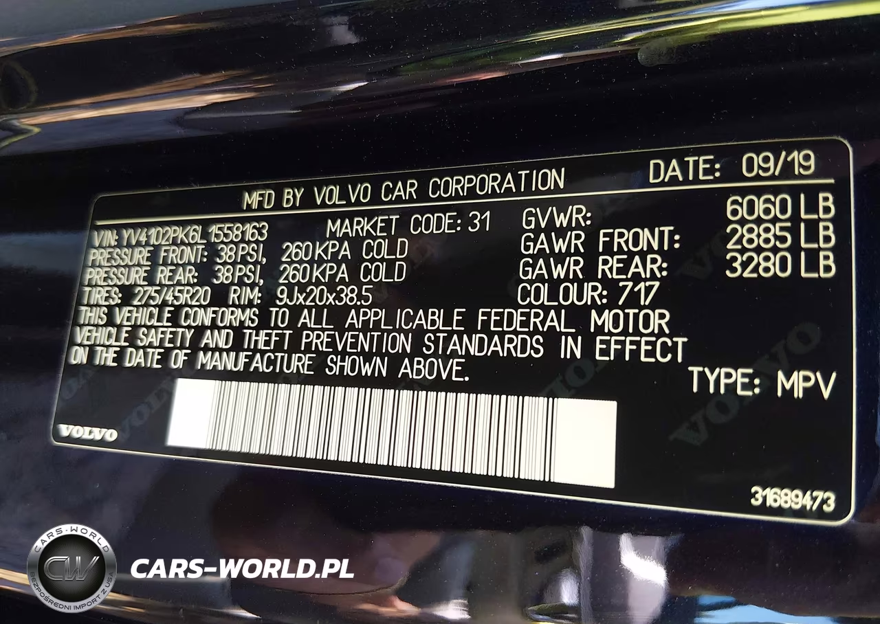 2020 Volvo Xc90 T5 Momentum 7 Passenger VIN:YV4102PK6L1558163 - 6