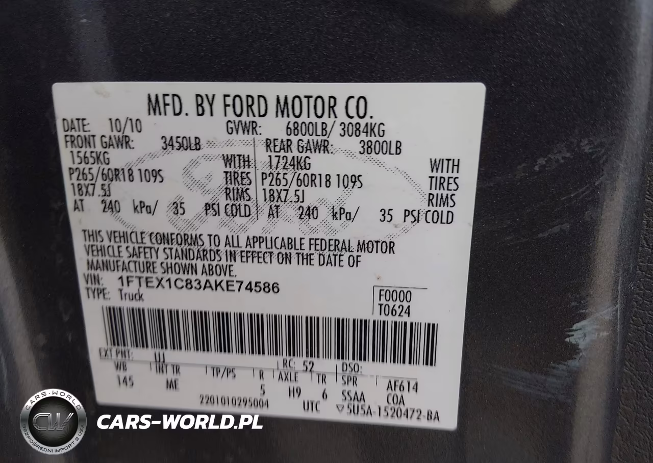 2010 Ford F-150 Xlt VIN:1FTEX1C83AKE74586 - 9