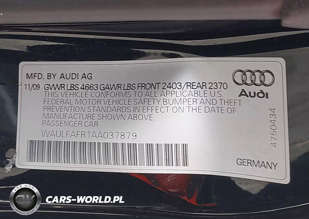 2010 Audi A5 2.0T Premium VIN:WAULFAFR1AA037879 - 9