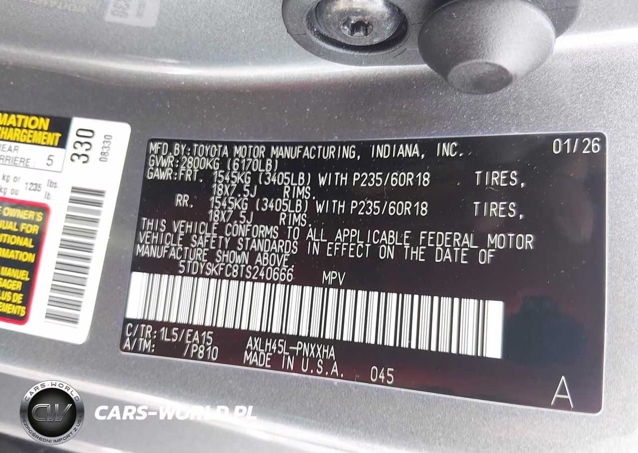 2026 Toyota Sienna Xle VIN:5TDYSKFC8TS240666 - 9