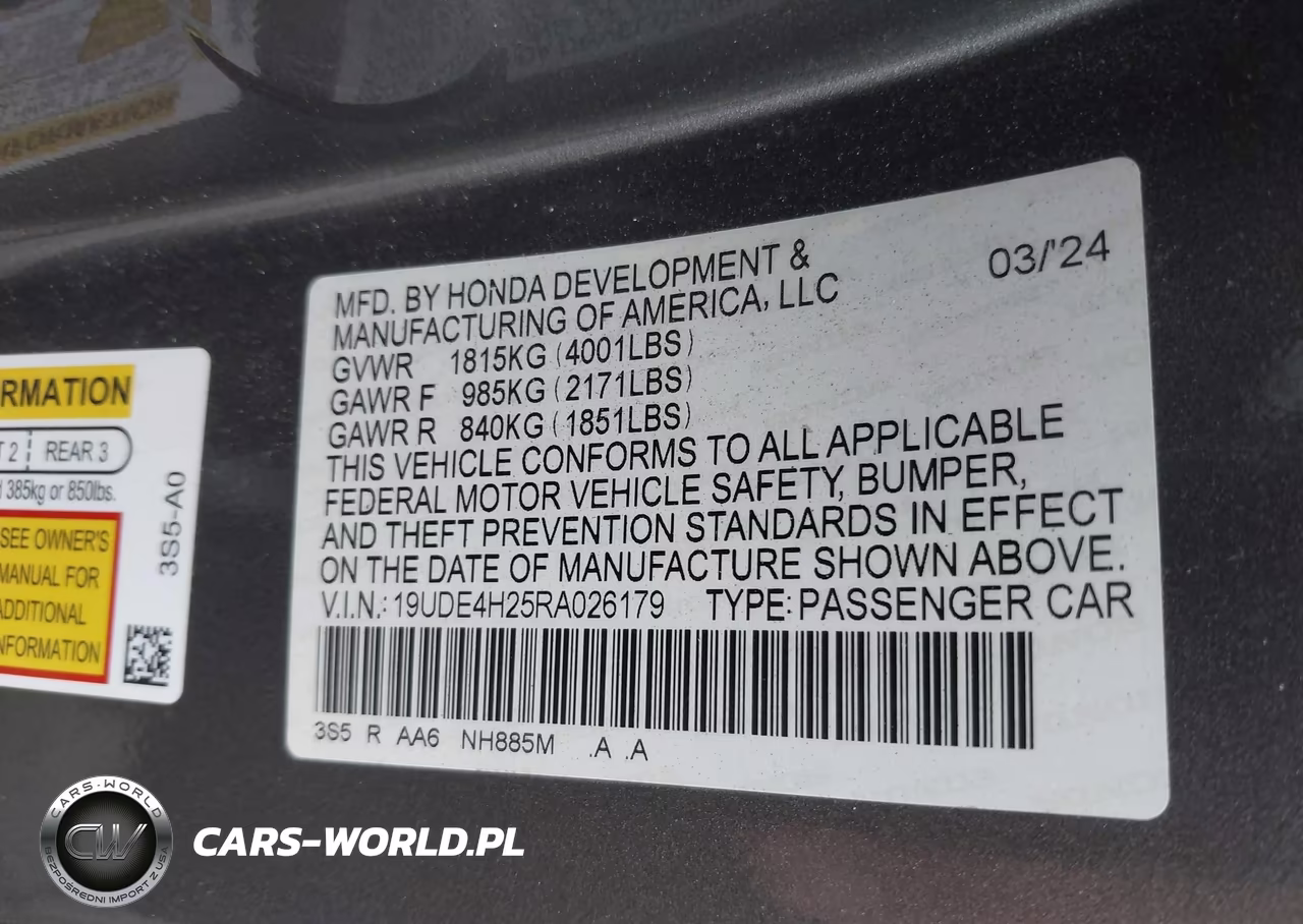 2024 Acura Integra VIN:19UDE4H25RA026179 - 9