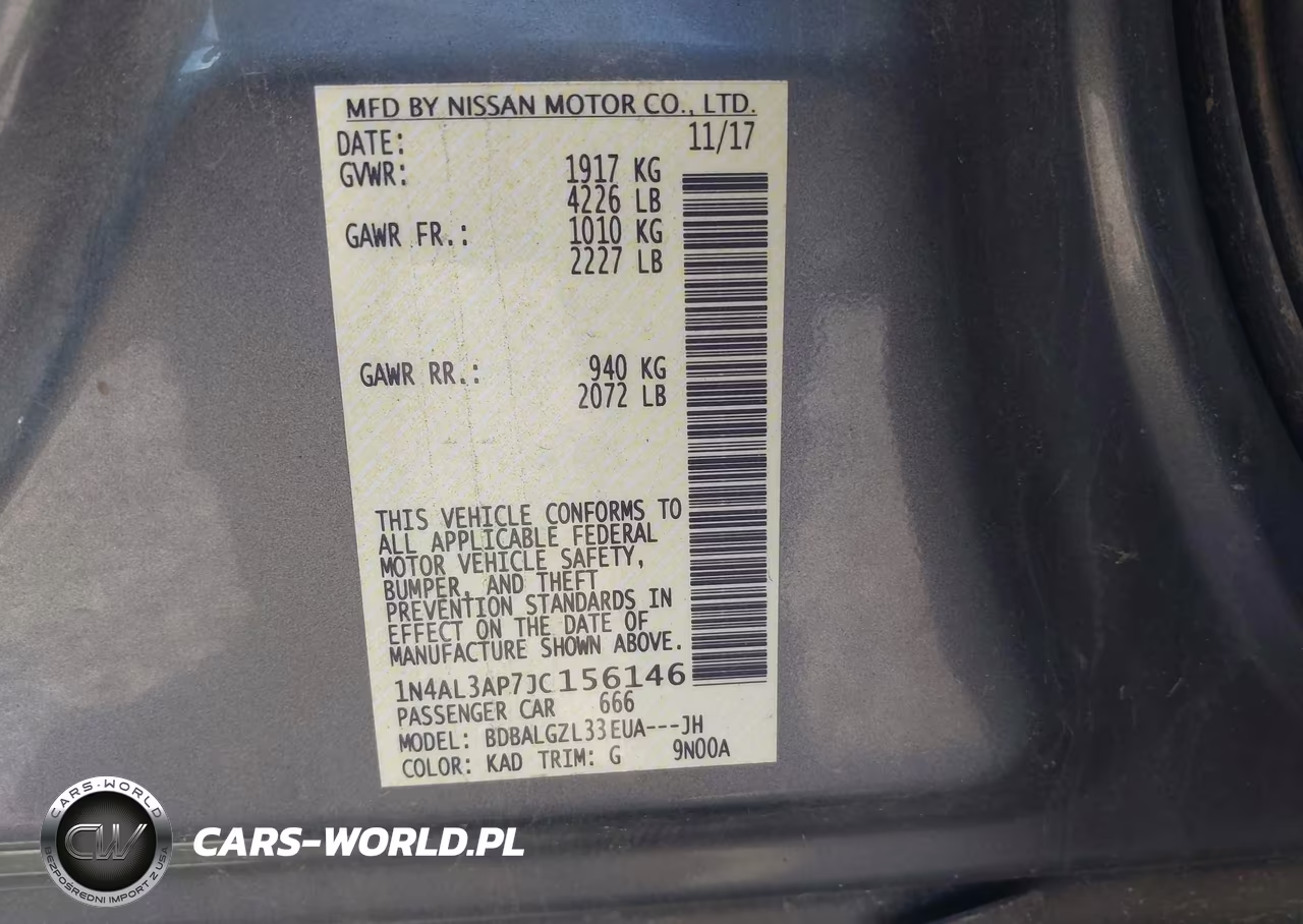 2018 Nissan Altima 2.5 S VIN:1N4AL3AP7JC156146 - 9