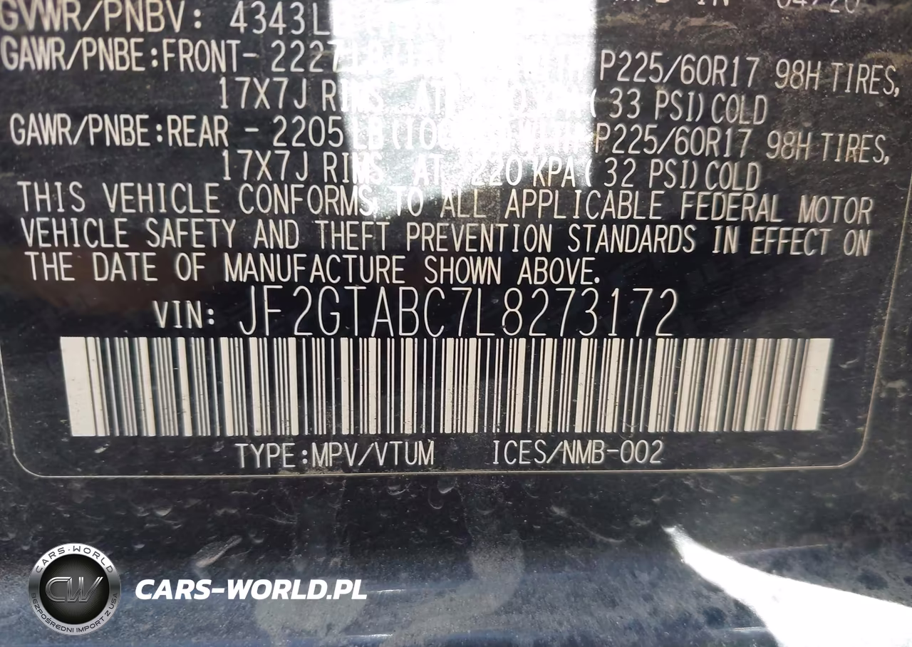 2020 Subaru Crosstrek VIN:JF2GTABC7L8273172 - 9