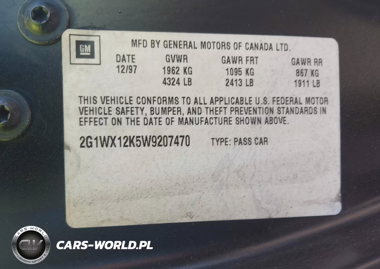 1998 Chevrolet Monte Carlo Z34 VIN:2G1WX12K5W9207470 - 9