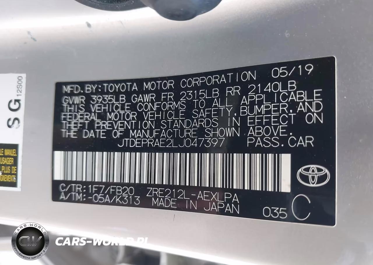 2020 Toyota Corolla Le VIN:JTDEPRAE2LJ047397 - 9