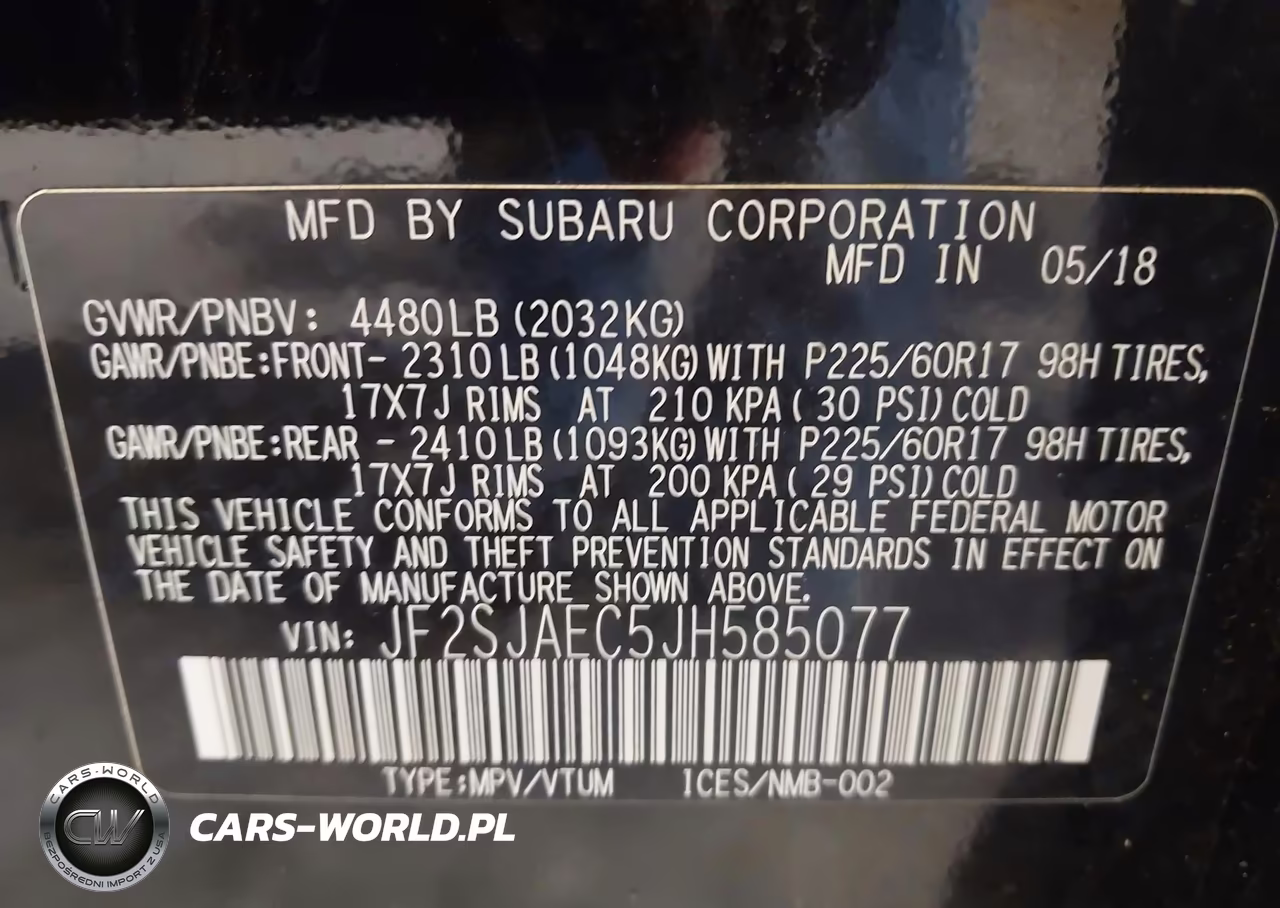 2018 Subaru Forester 2.5I Premium VIN:JF2SJAEC5JH585077 - 9