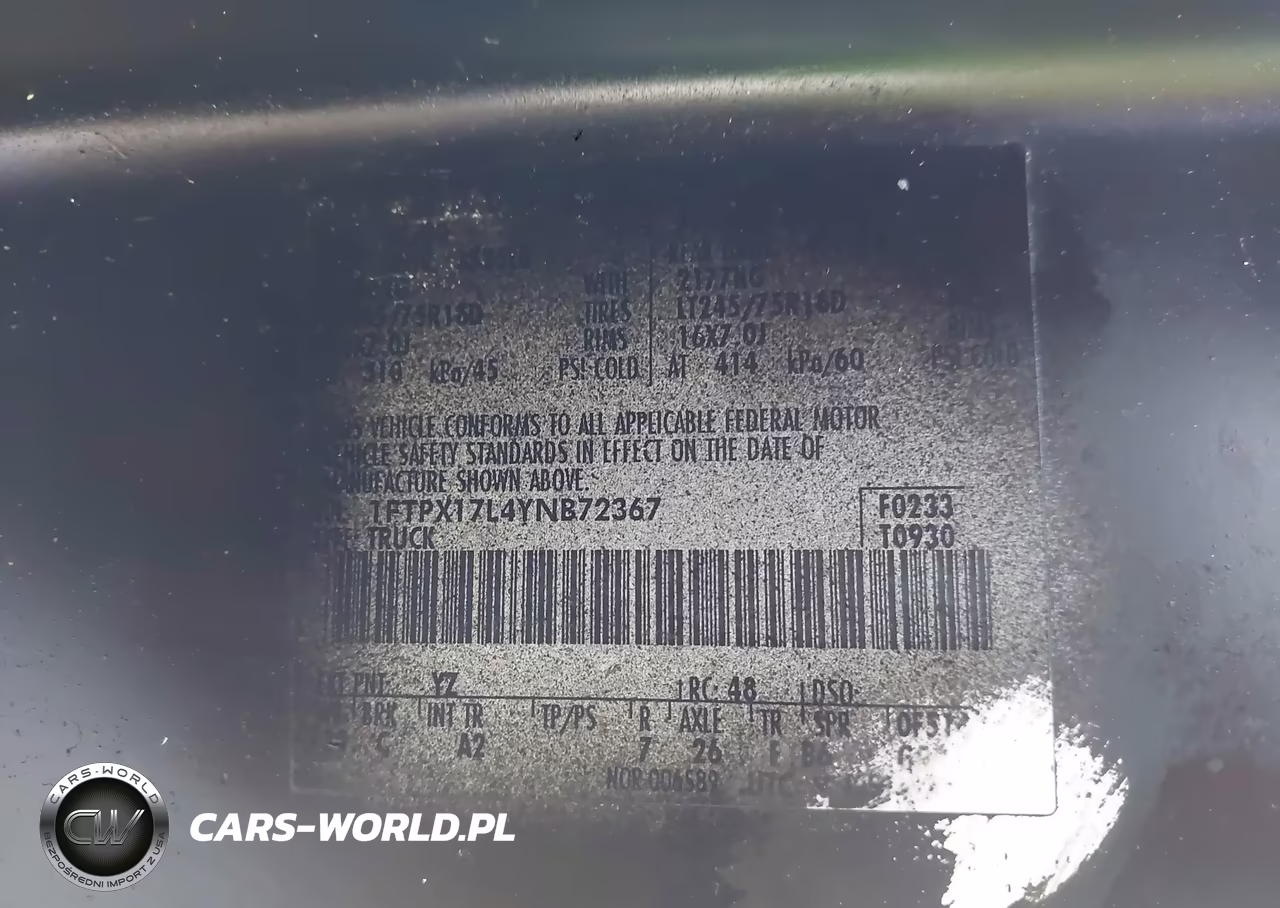2000 Ford F-150 Lariat-Work Series-Xl-Xlt VIN:1FTPX17L4YNB72367 - 9