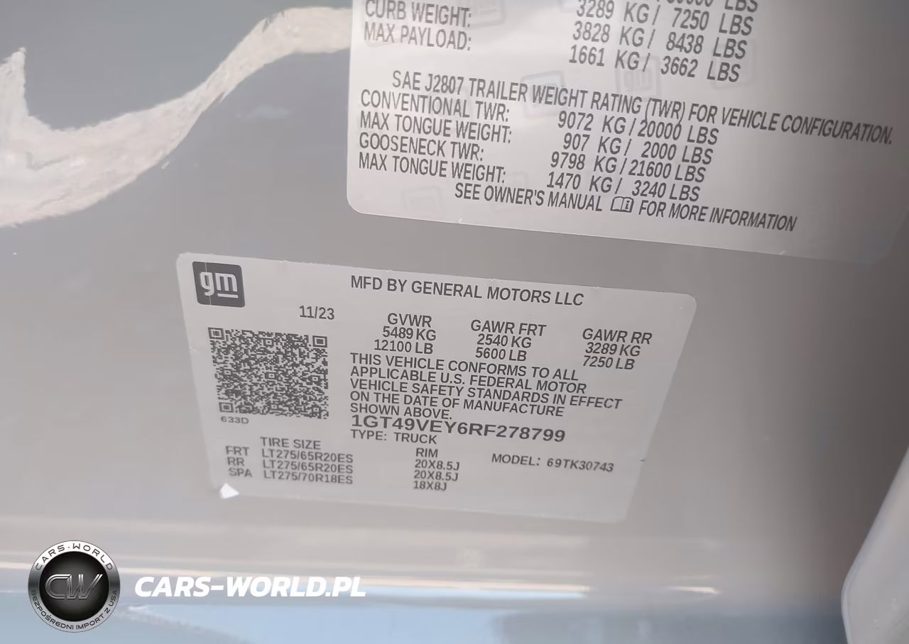 2024 GMC Sierra 3500Hd 4Wd Standard Bed At4 VIN:1GT49VEY6RF278799 - 9