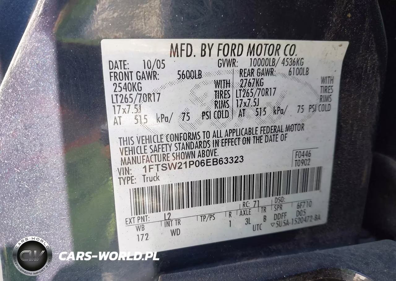 2006 Ford F-250 Lariat-Xl-Xlt VIN:1FTSW21P06EB63323 - 9