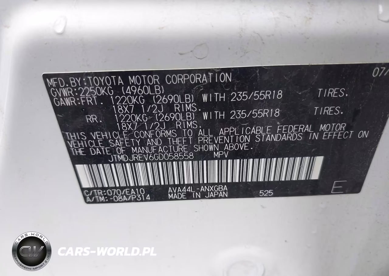 2016 Toyota Rav4 Hybrid Limited VIN:JTMDJREV6GD058558 - 9