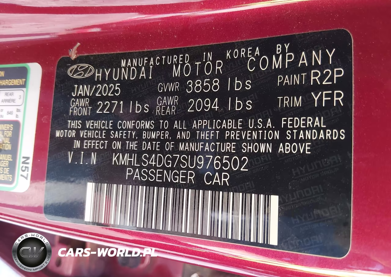 2025 Hyundai Elantra Sel Convenience VIN:KMHLS4DG7SU976502 - 9
