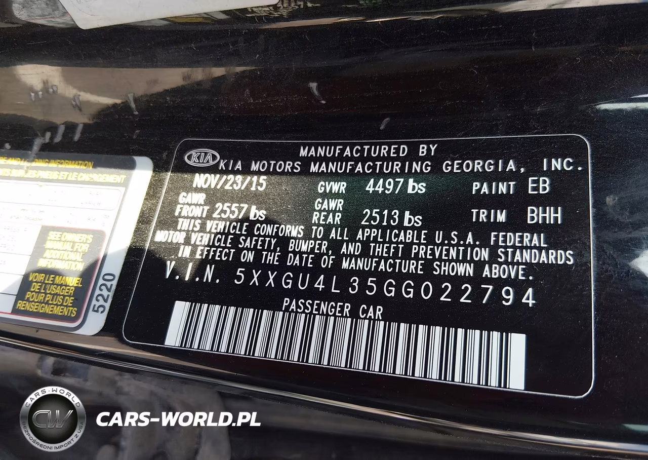 2016 Kia Optima Ex VIN:5XXGU4L35GG022794 - 9