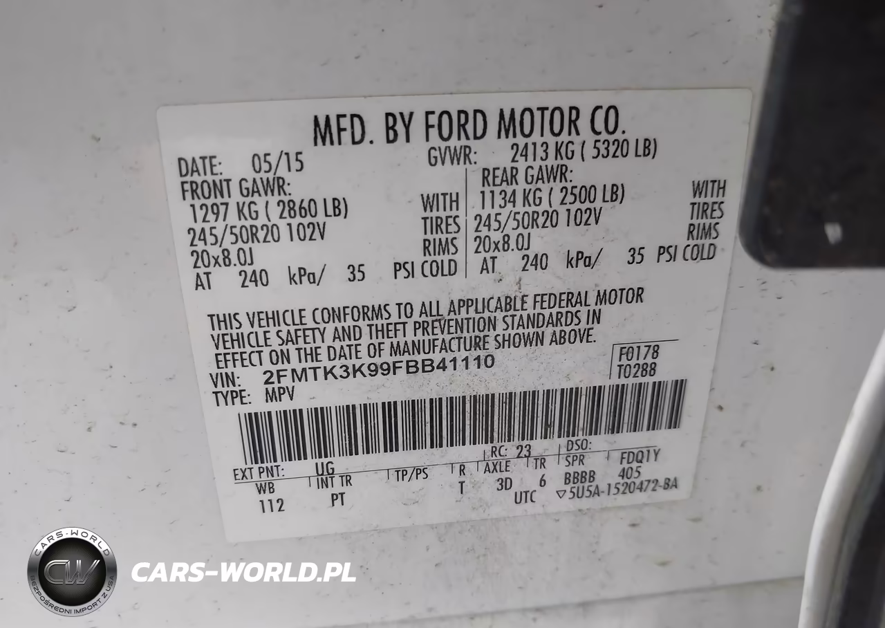2015 Ford Edge Titanium VIN:2FMTK3K99FBB41110 - 9