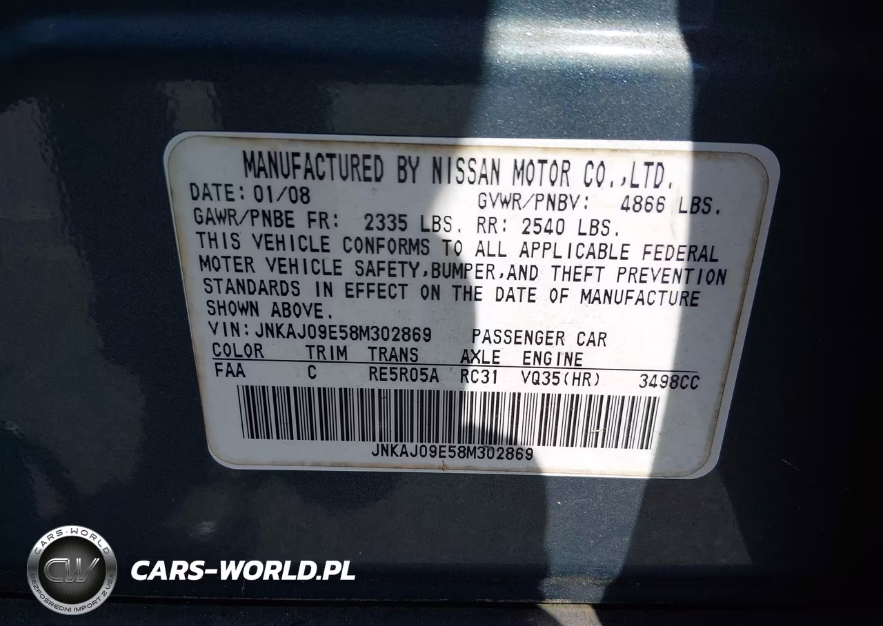 2008 Infiniti Ex35 Journey VIN:JNKAJ09E58M302869 - 9