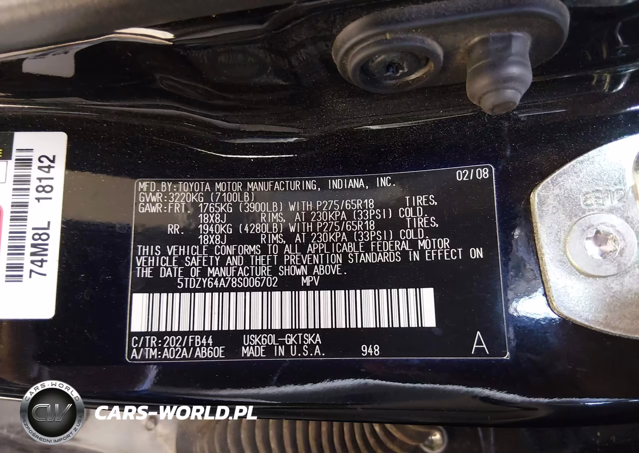 2008 Toyota Sequoia Sr5 5.7L V8 VIN:5TDZY64A78S006702 - 9
