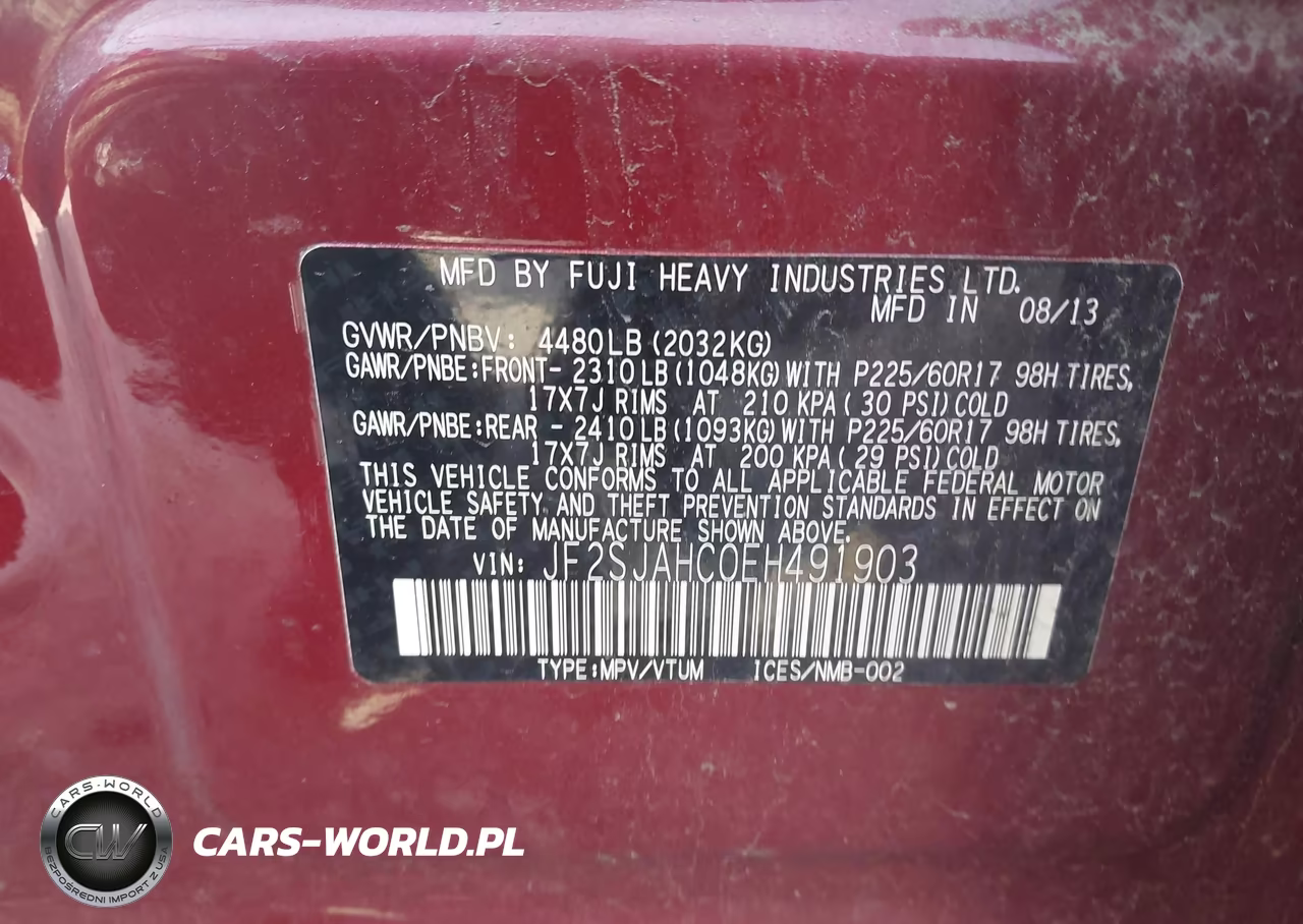 2014 Subaru Forester 2.5I Limited VIN:JF2SJAHC0EH491903 - 9