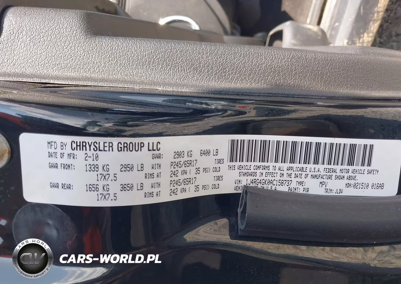 2010 Jeep Commander Sport VIN:1J4RG4GK0AC158737 - 9