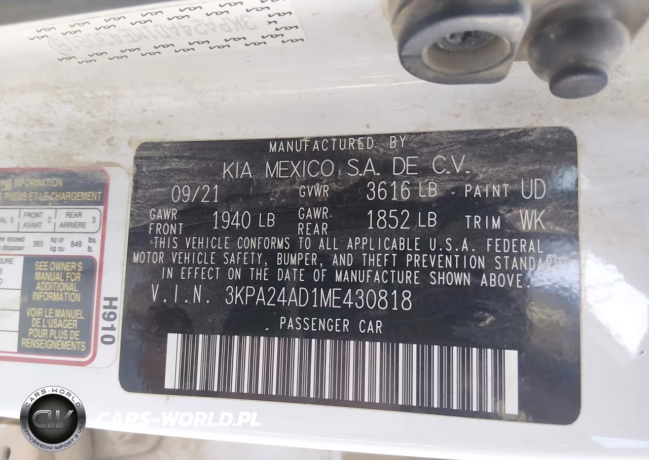 2021 Kia Rio Lx VIN:3KPA24AD1ME430818 - 9