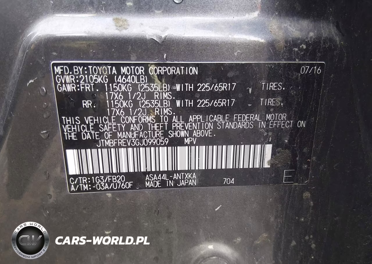 2016 Toyota Rav4 Le VIN:JTMBFREV3GJ099059 - 9
