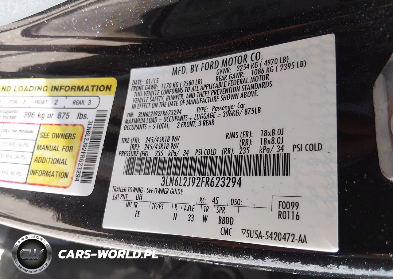 2015 Lincoln Mkz VIN:3LN6L2J92FR623294 - 9