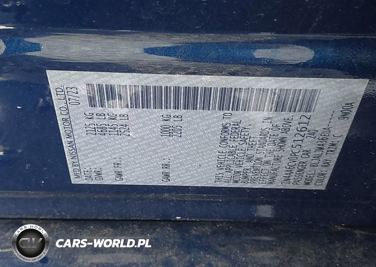 2023 Nissan Maxima Sv Xtronic Cvt VIN:1N4AA6CV0PC512612 - 9