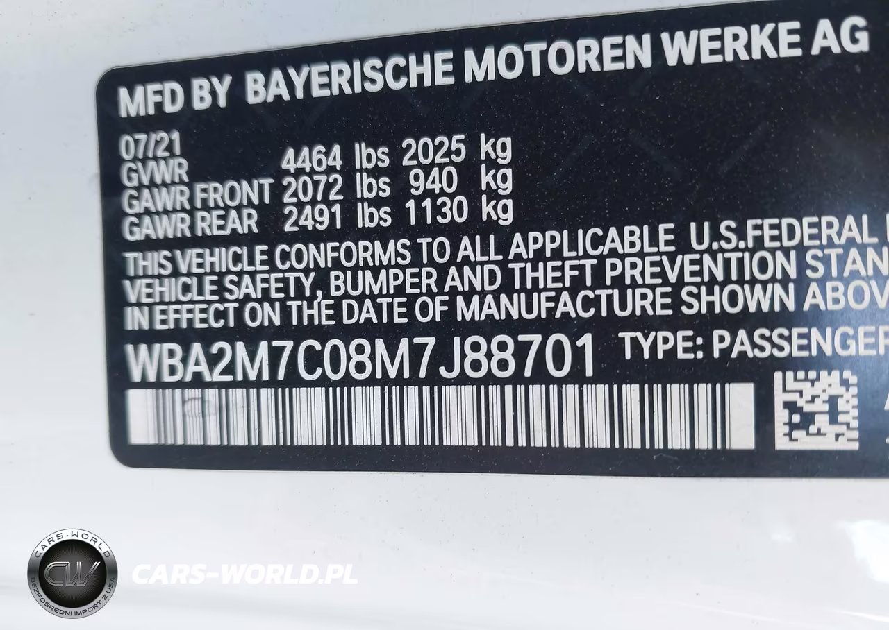 2021 BMW 230I VIN:WBA2M7C08M7J88701 - 9