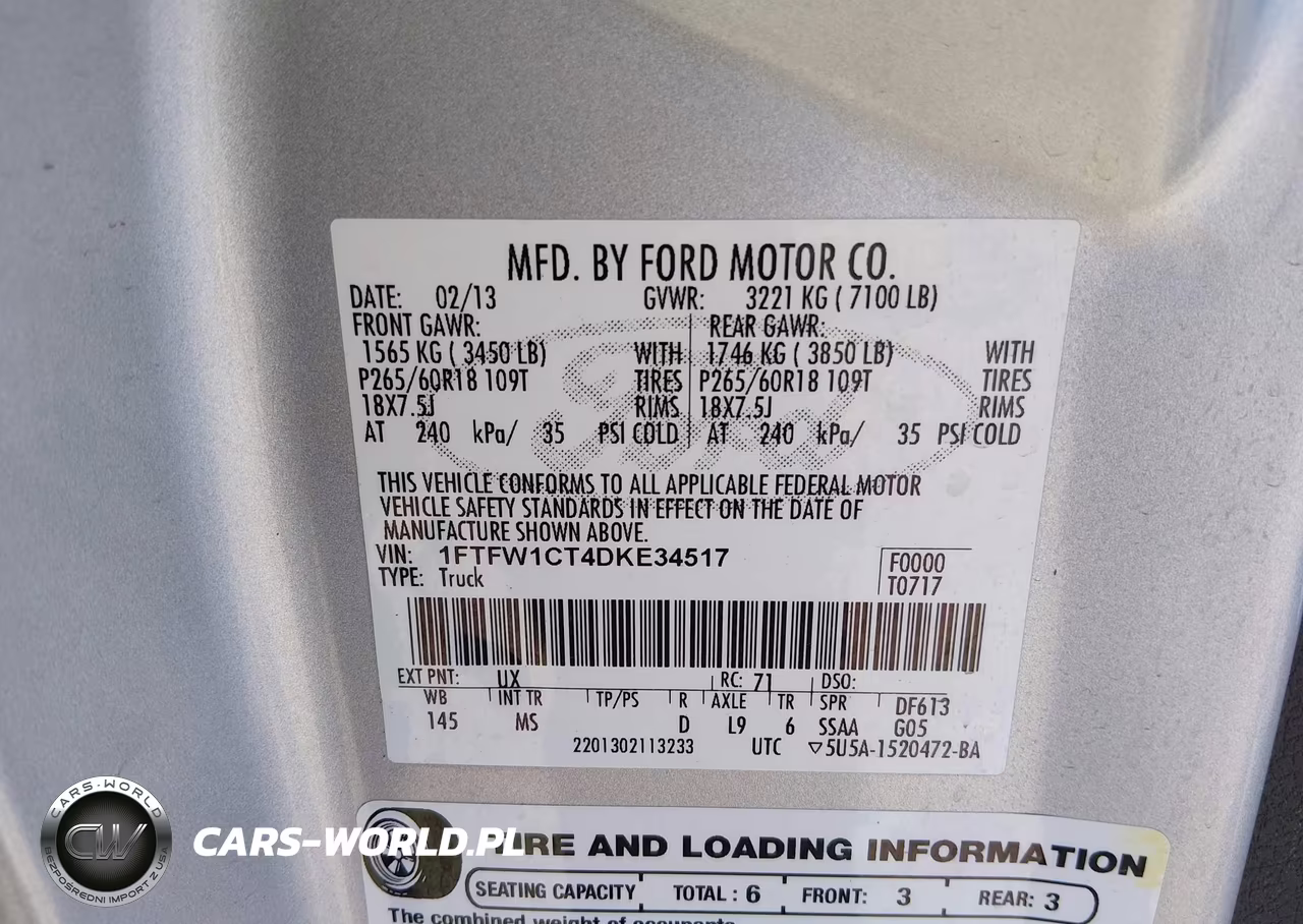 2013 Ford F-150 Xlt VIN:1FTFW1CT4DKE34517 - 9