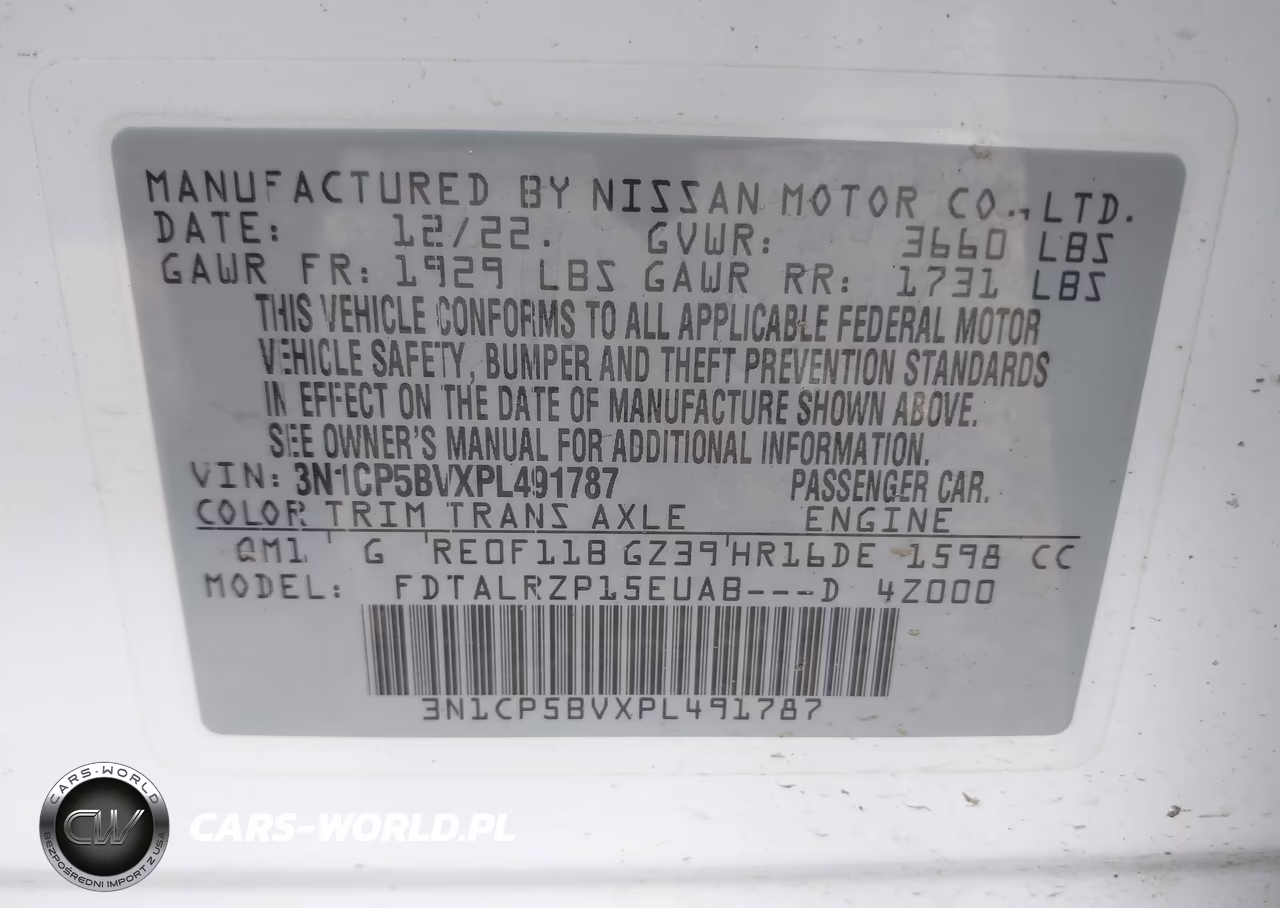 2023 Nissan Kicks S Xtronic Cvt VIN:3N1CP5BVXPL491787 - 9