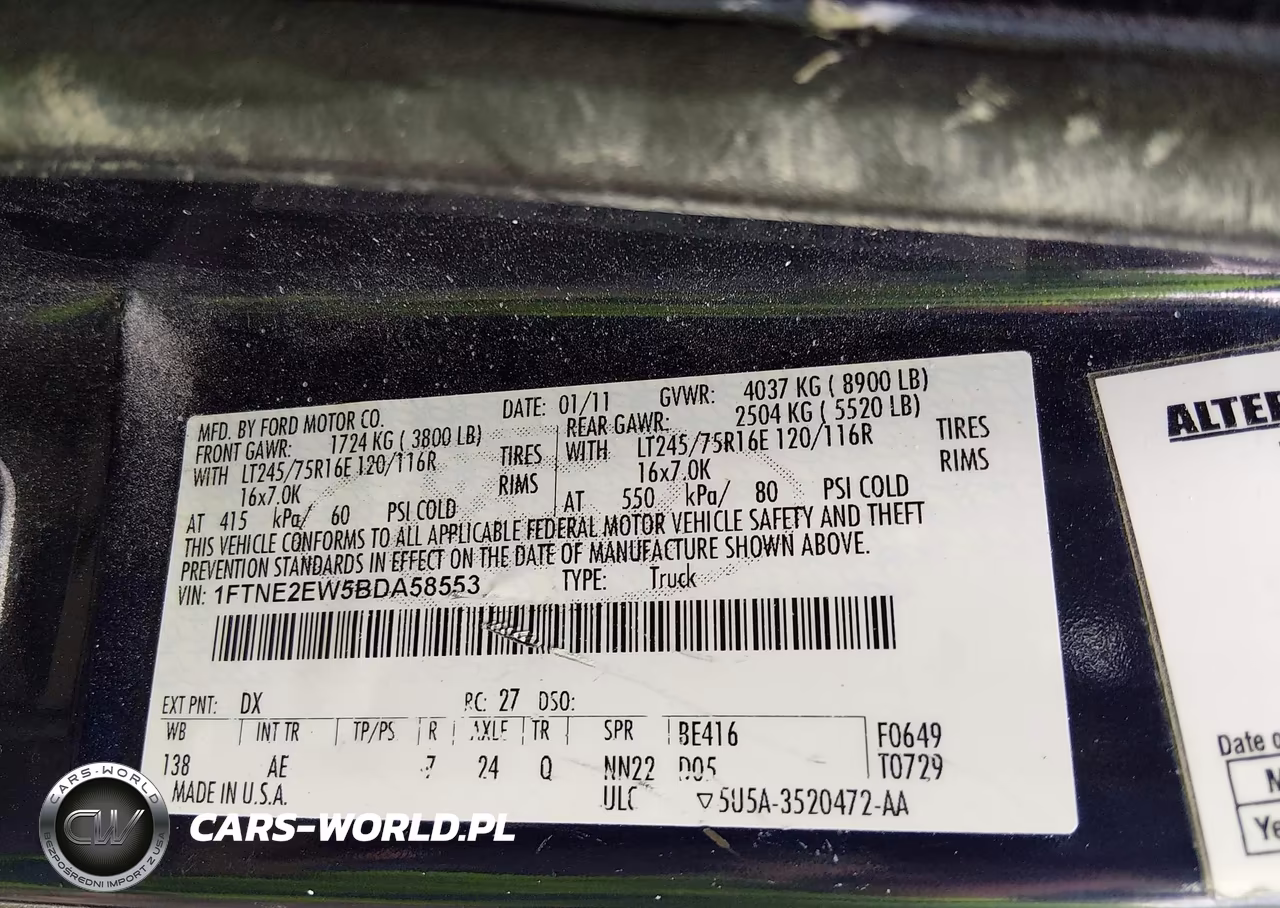 2011 Ford E-250 Commercial VIN:1FTNE2EW5BDA58553 - 9