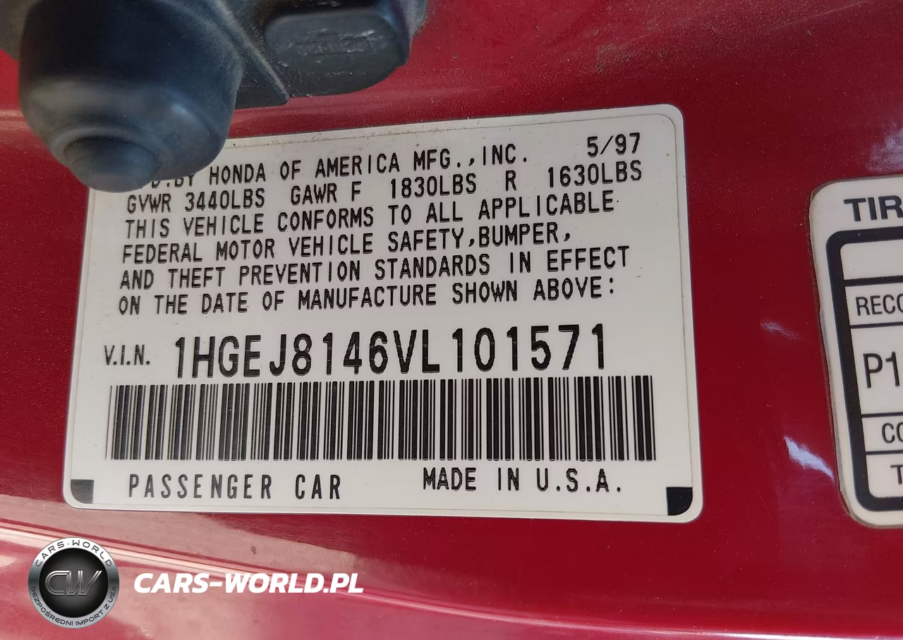 1997 Honda Civic Ex VIN:1HGEJ8146VL101571 - 9