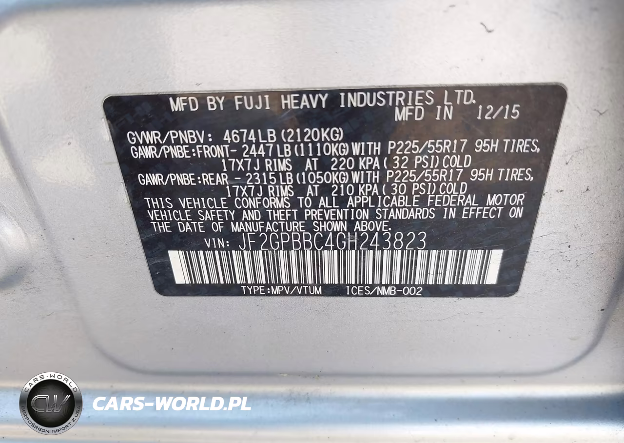 2016 Subaru Crosstrek Hybrid VIN:JF2GPBBC4GH243823 - 9