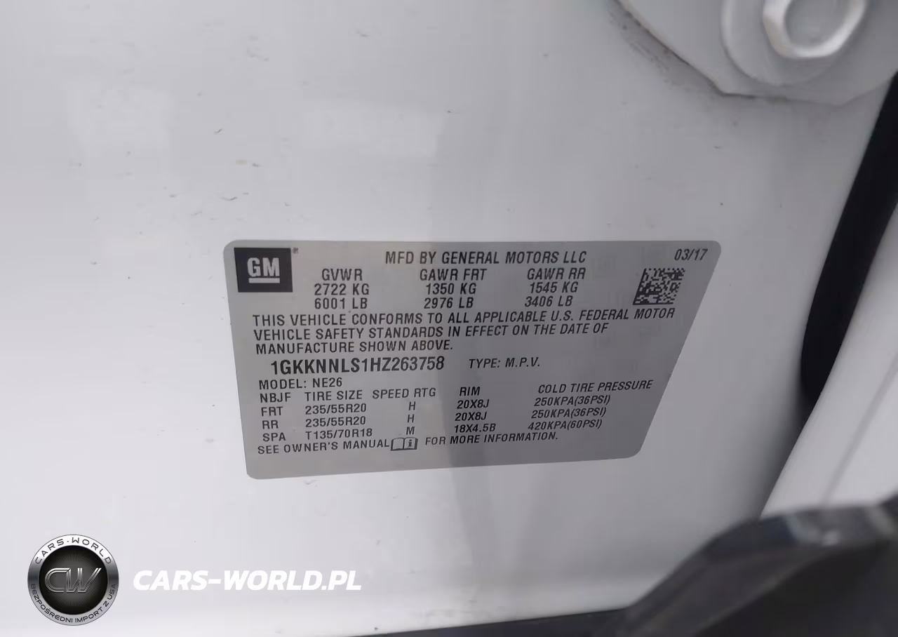 2017 GMC Acadia Slt-2 VIN:1GKKNNLS1HZ263758 - 9