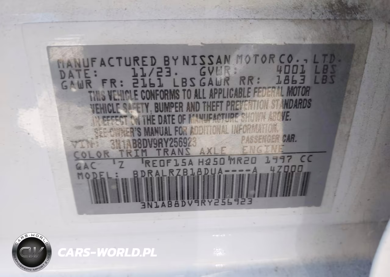2024 Nissan Sentra Sr Xtronic Cvt VIN:3N1AB8DV9RY256923 - 9