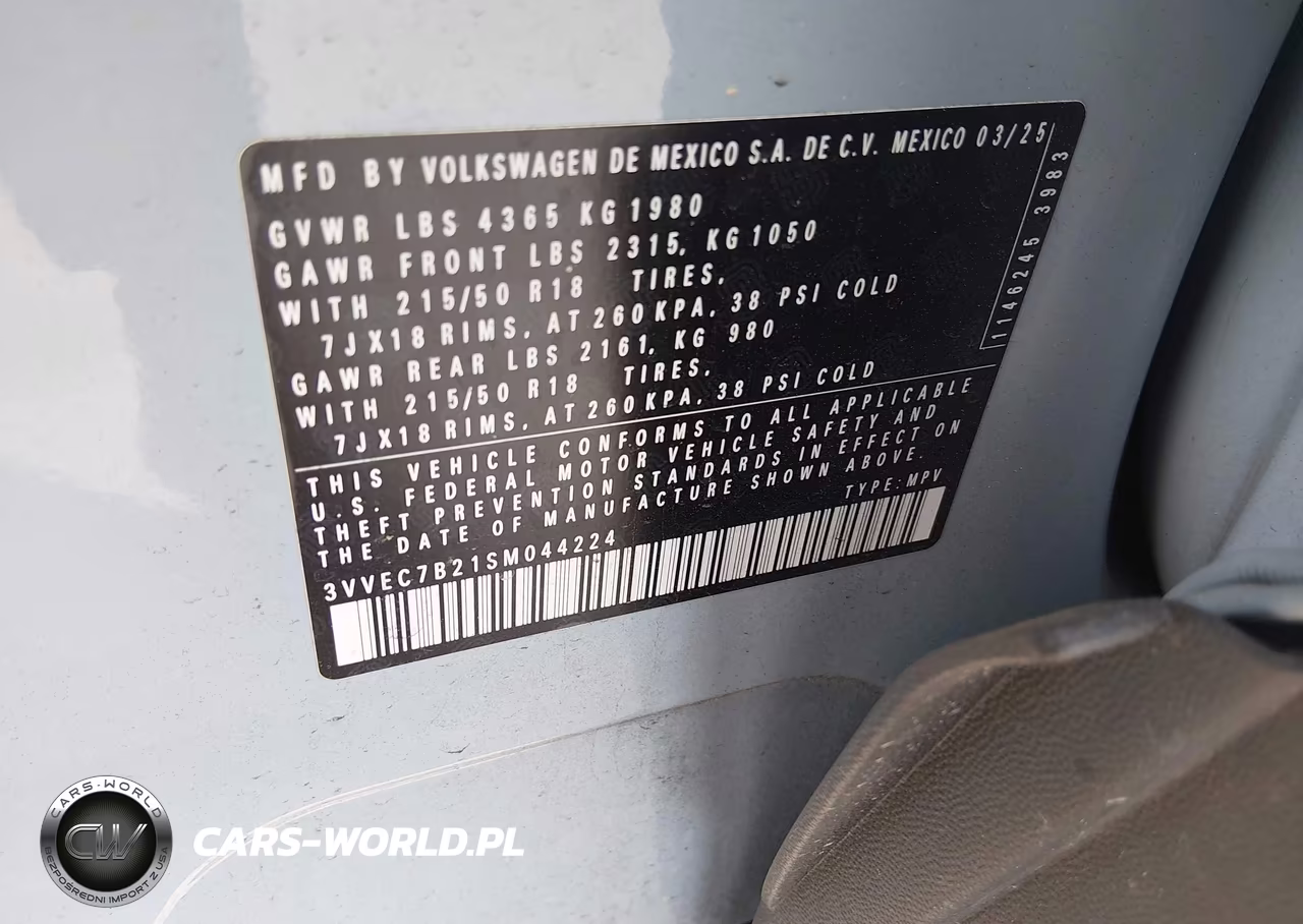 2025 Volkswagen Taos 1.5T Se VIN:3VVEC7B21SM044224 - 9