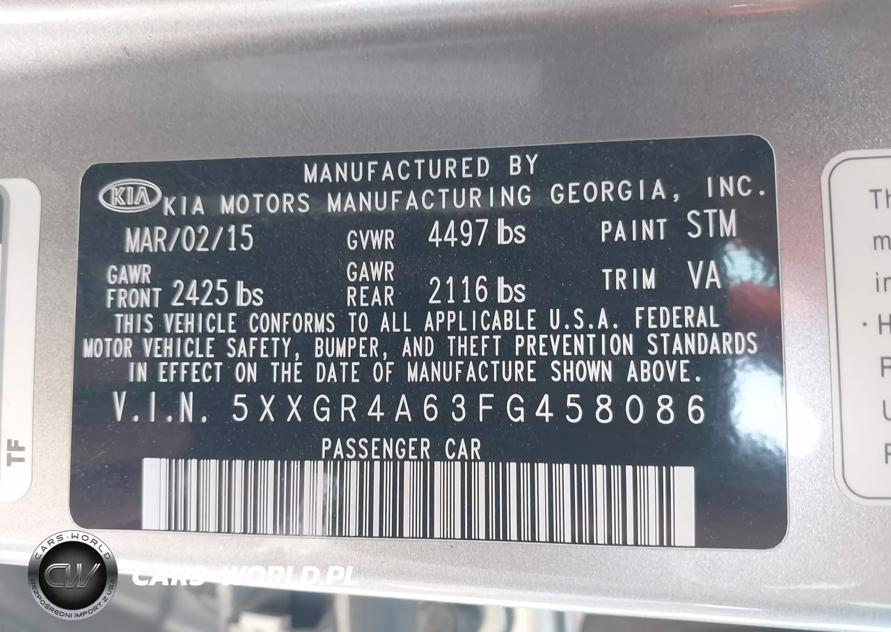 2015 Kia Optima Sx Turbo VIN:5XXGR4A63FG458086 - 9