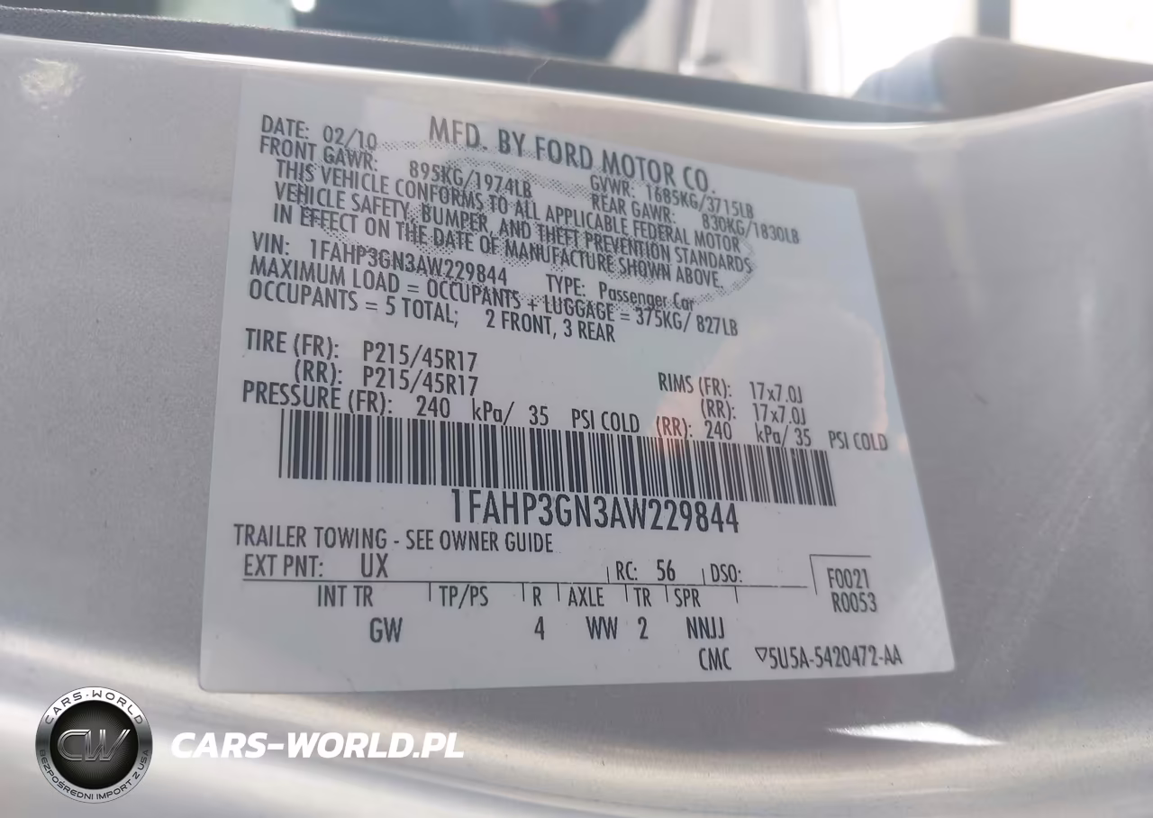 2010 Ford Focus Ses VIN:1FAHP3GN3AW229844 - 9
