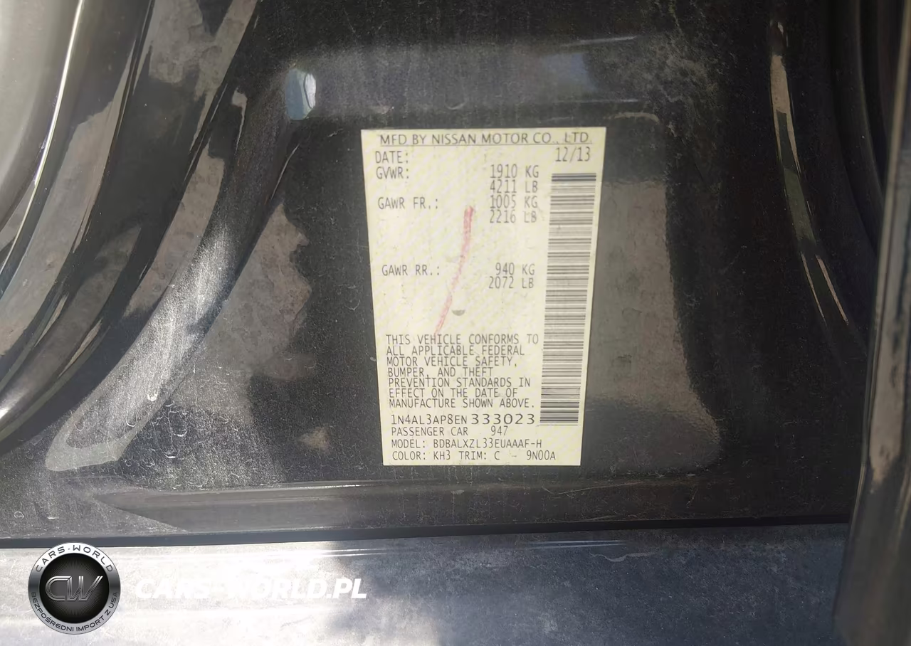 2014 Nissan Altima 2.5 Sl VIN:1N4AL3AP8EN333023 - 9
