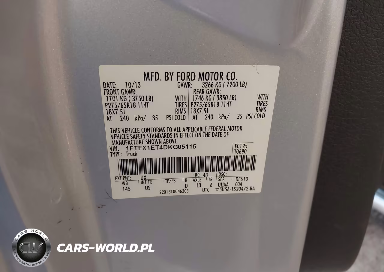 2013 Ford F-150 Xlt VIN:1FTFX1ET4DKG05115 - 9