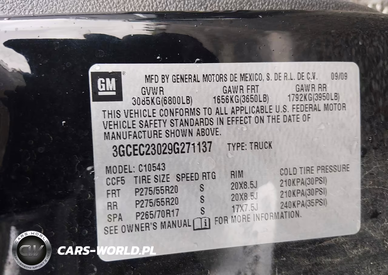 2009 Chevrolet Silverado 1500 Lt VIN:3GCEC23029G271137 - 9