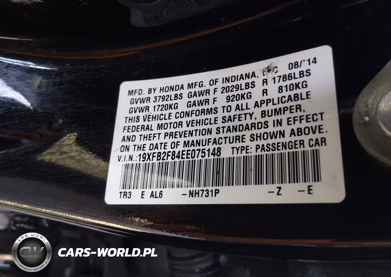 2014 Honda Civic Ex VIN:19XFB2F84EE075148 - 9