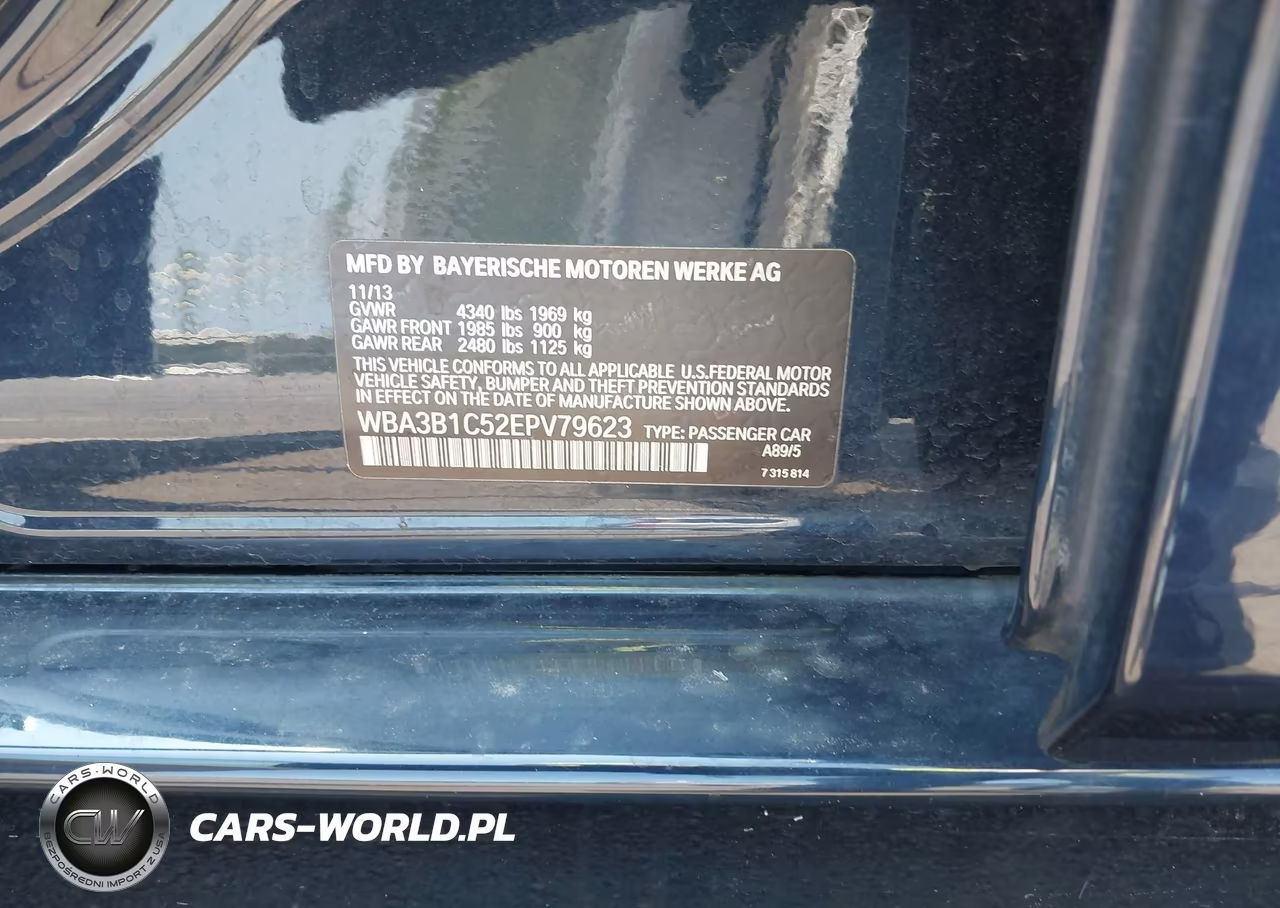 2014 BMW 320I VIN:WBA3B1C52EPV79623 - 9